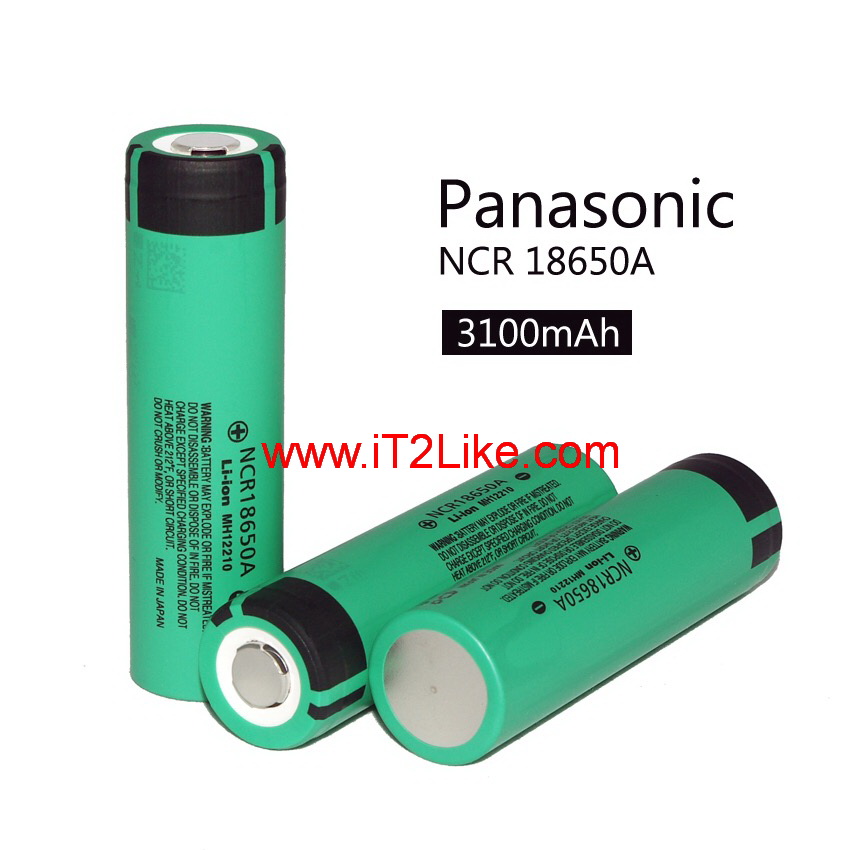 แบต ถ่าน Li-ion 18650 Panasonic NCR18650A 3100mAh ของแท้ Made in Japan