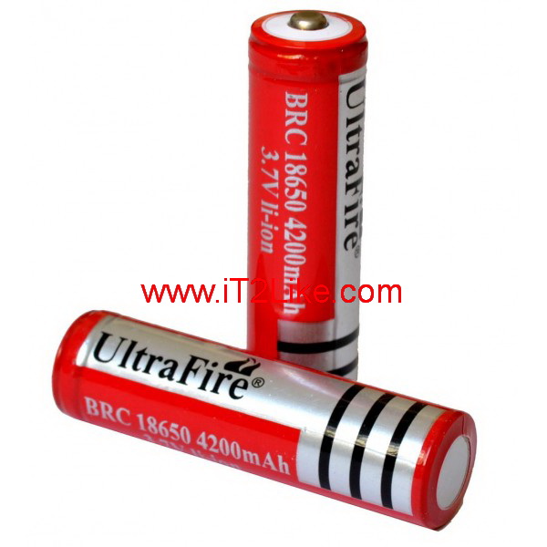 แบต ถ่าน Li-ion 18650 Ultrafire 4200mAh