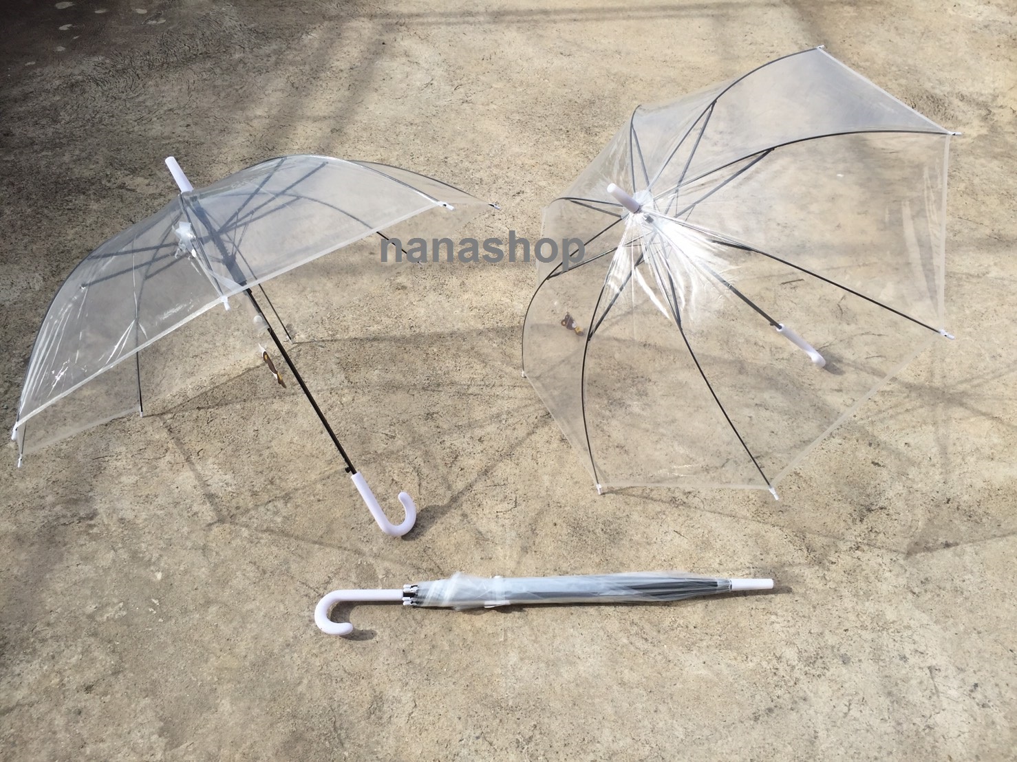 ร่มตอนเดียว22นิ้ว ร่มพลาสติกใส ร่มใส ร่มสีใส ขายปลีกและส่ง ร่มใสราคาส่ง