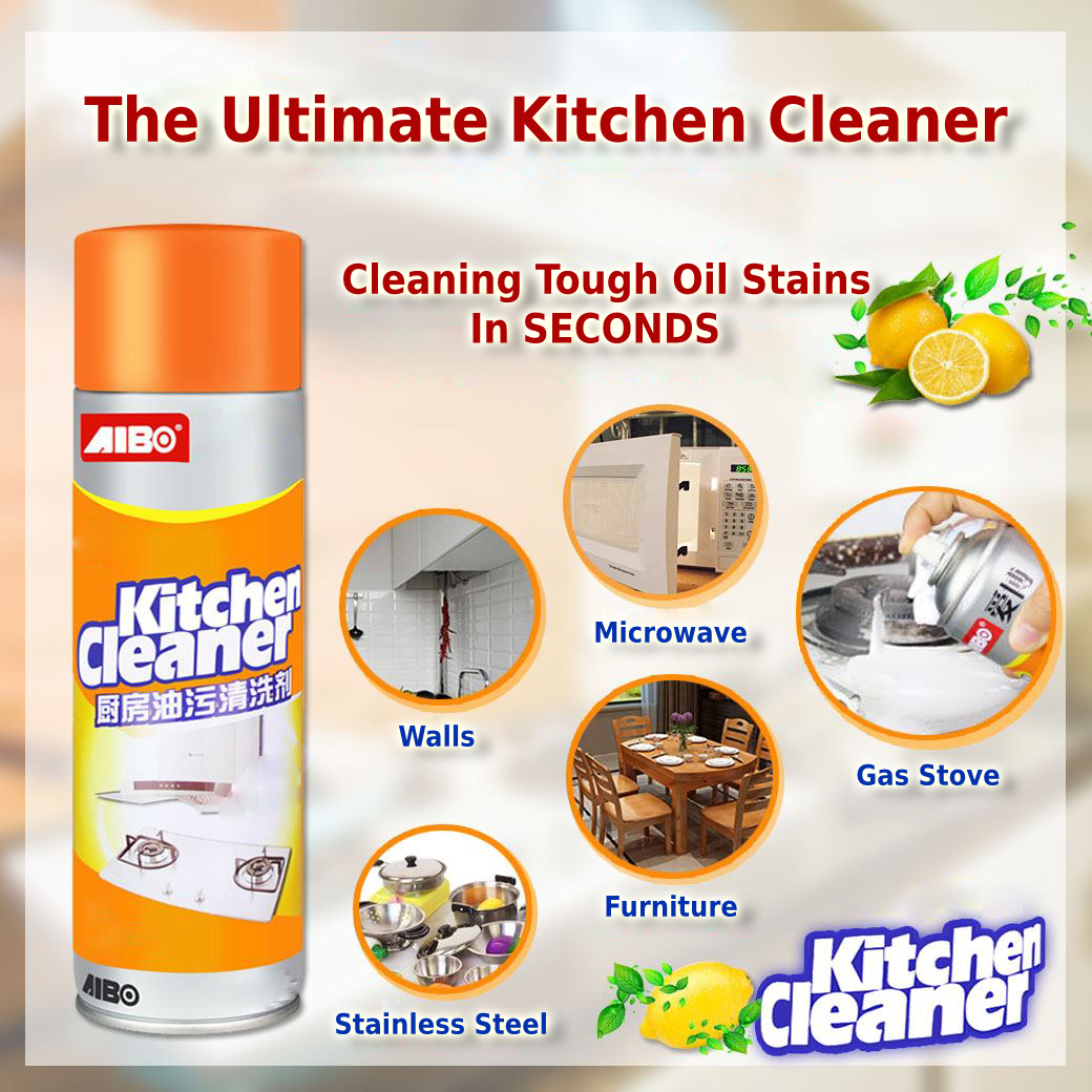 Kitchen Cleaner สเปรย์โฟมทำความสะอาด สเปรย์โฟมขจัดคราบมัน