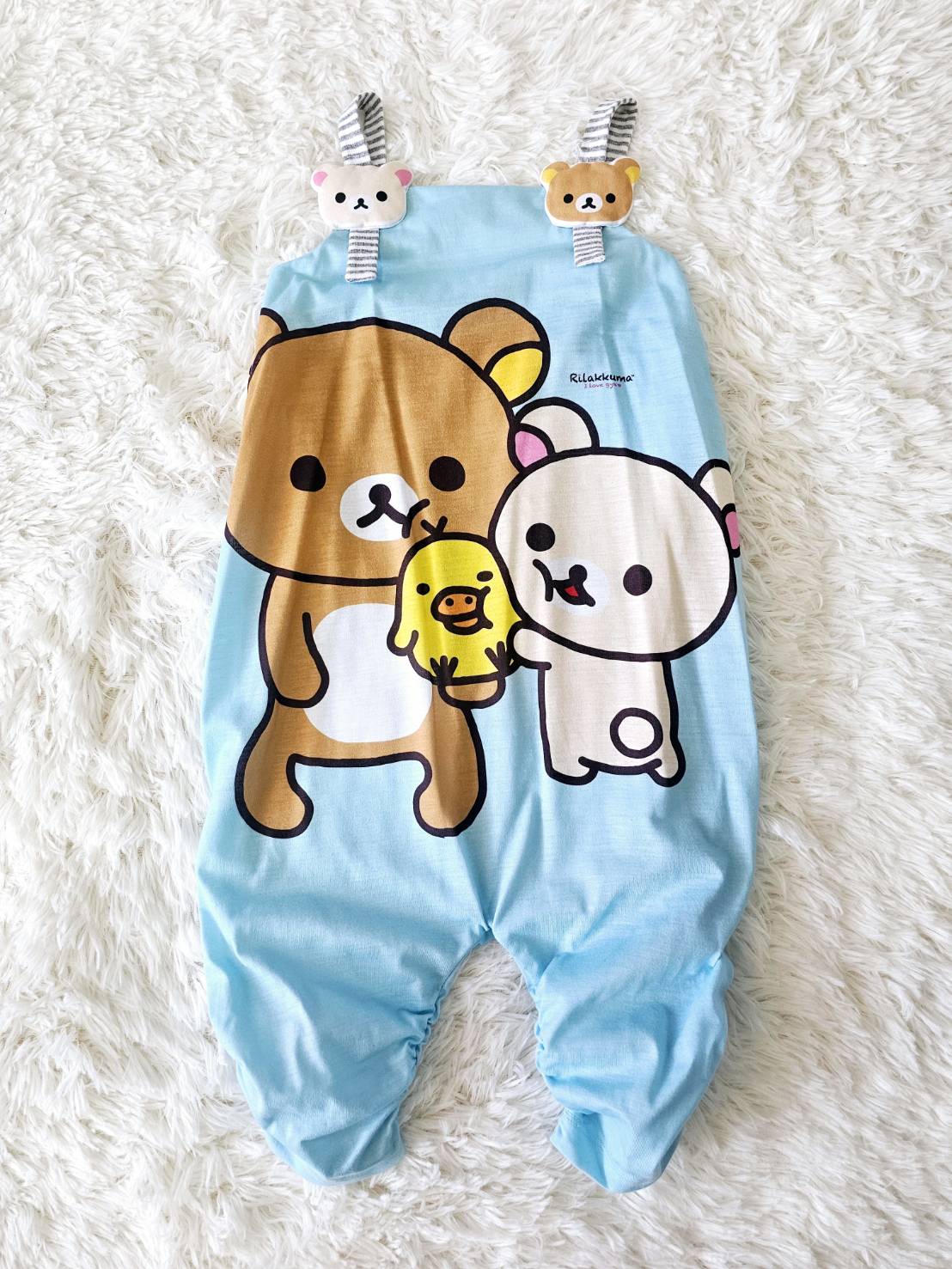 เอี๊ยม จั้มสูท Rilakkuma ไซส์ 3y Laugh by ChaLom มือสอง เหมือนใหม่ ไม่มีตำหนิ