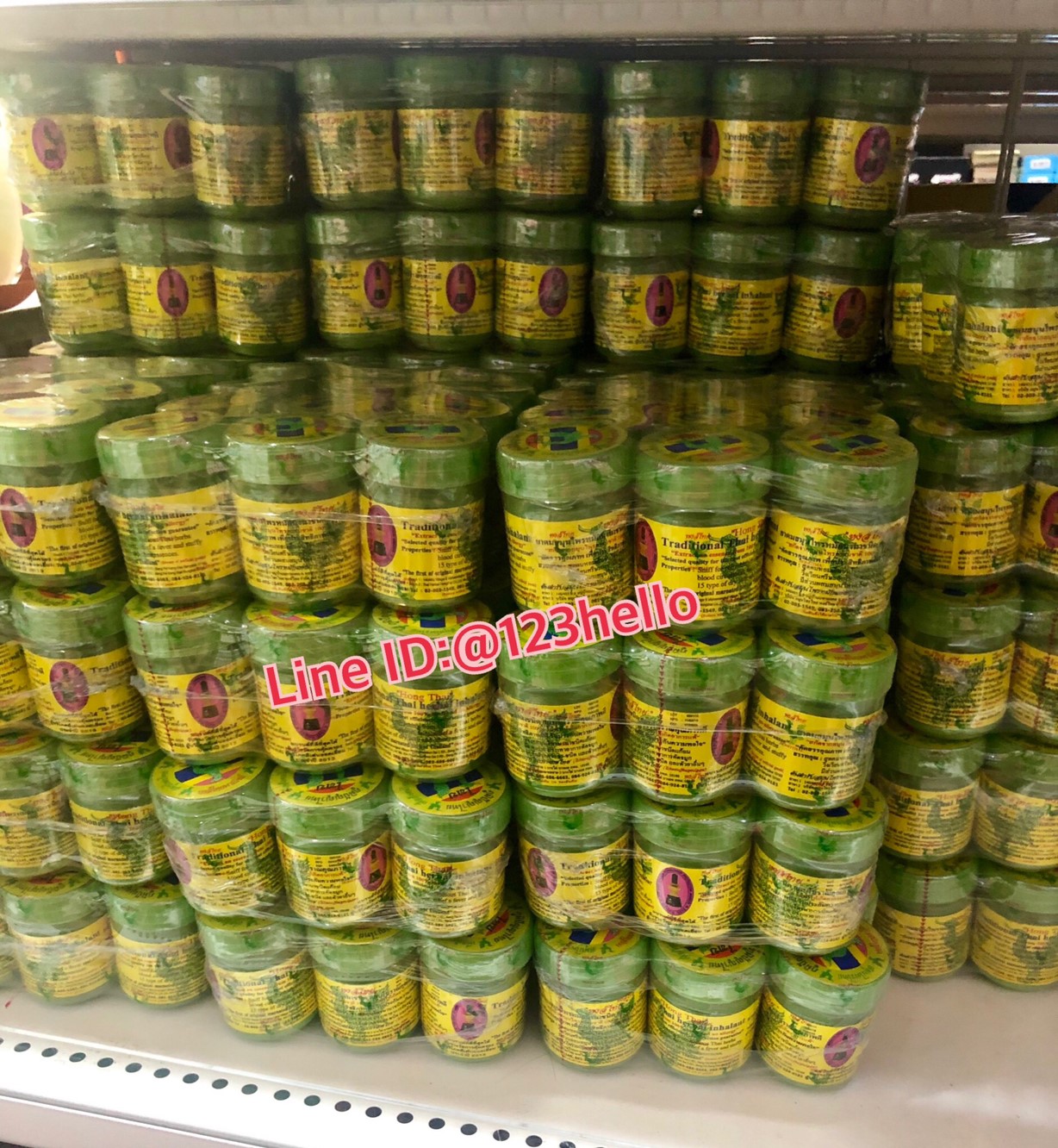 Hong Thai Traditional Thai herbal inhalant ยาดมสมุนไพร ตราหงส์ไทย บรรจุ 12 กระปุก