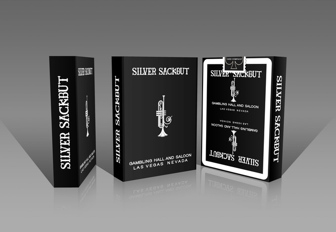 Silver Sackbut Playing Cards (Black)