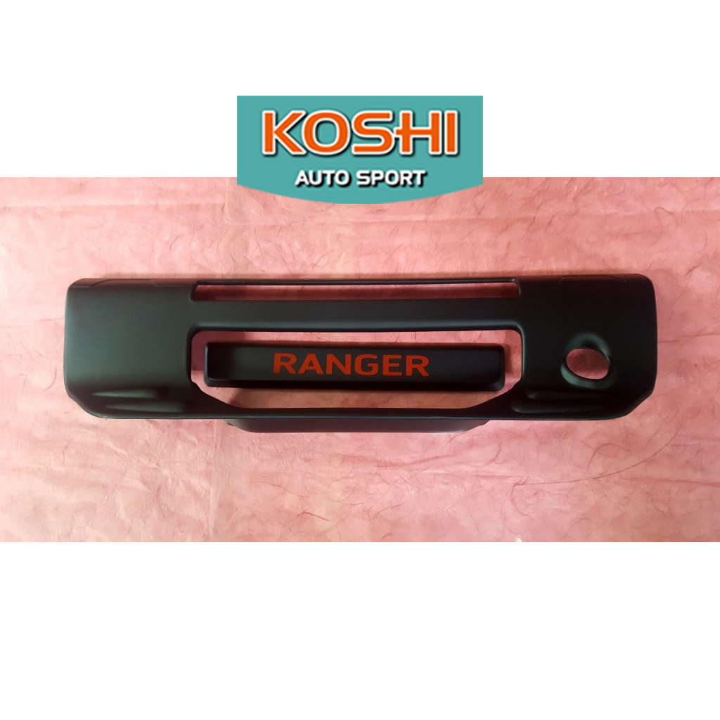 ครอบฝากระโปรงท้าย ไม่มีรูกุญแจ สีดำด้าน Ford Ranger 2022 ยี่ห้อ lekone (2ชิ้น)