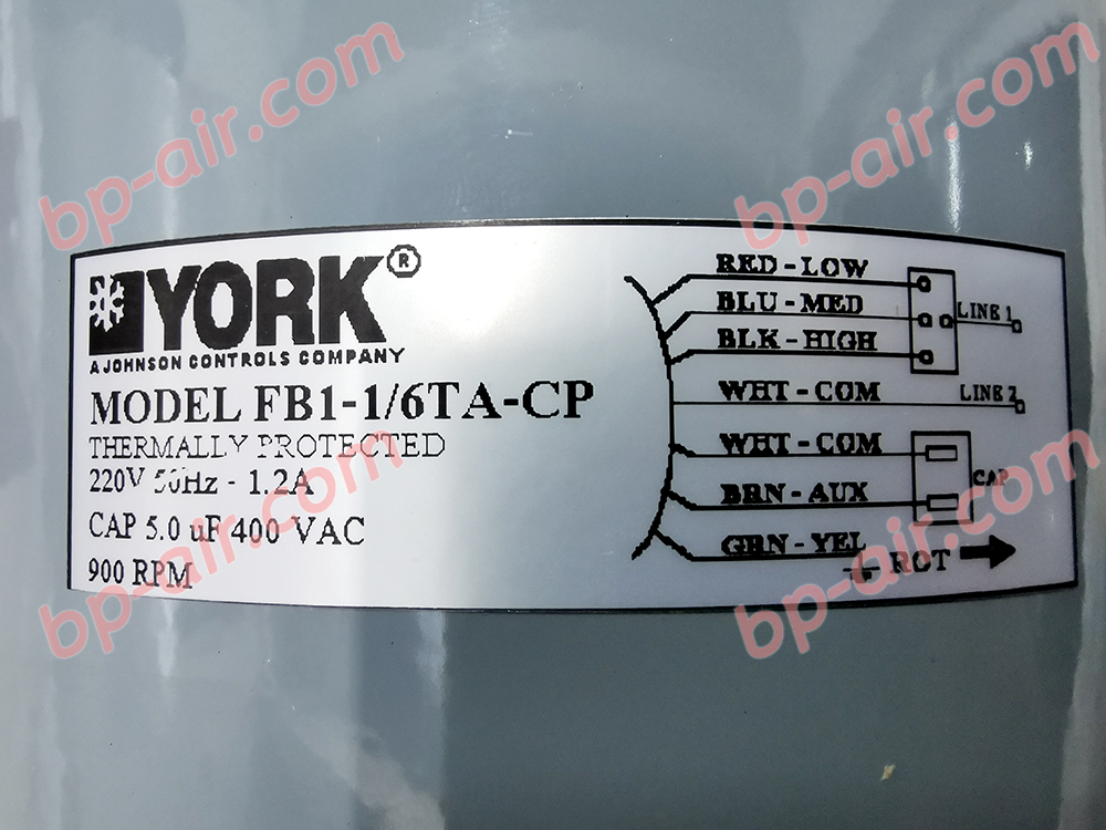 มอเตอร์คอยล์เย็น แอร์ YORK รุ่น FB1-1/6TA