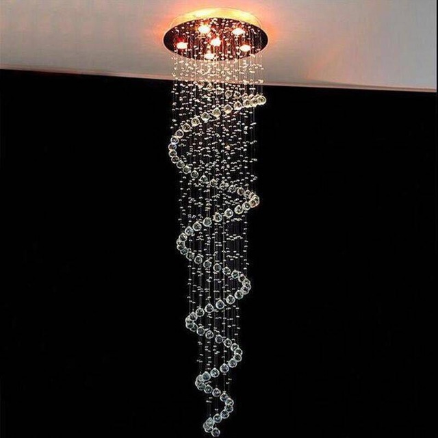 ไฟระย้า spiral crystal chandelier ไฟเพดาน ไฟคริสตัล โคมระย้า โคมแขวน ไฟแขวน ไฟช่อ ไฟกิ่ง สวยหรู ทันสมัย ทนทาน ประหยัดไฟ