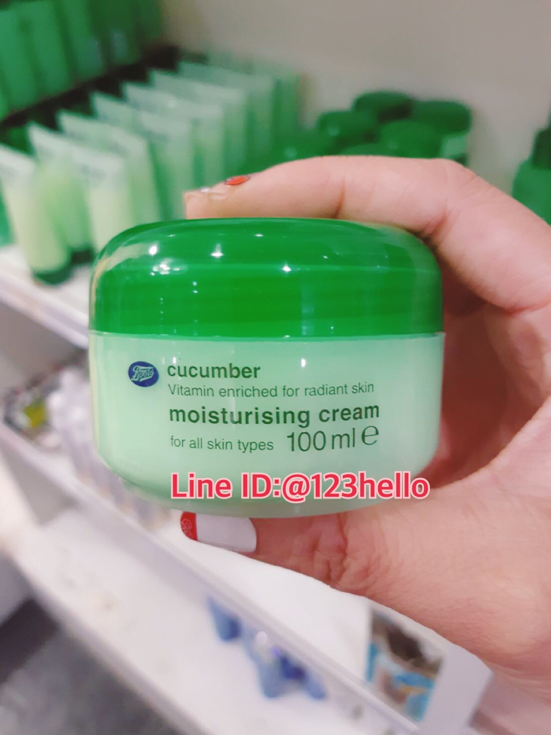 Boots cucumber moisturising cream บูทส์ คิวคัมเบอร์ มอยส์เจอร์ไรซิ่ง ครีม 100 มล.