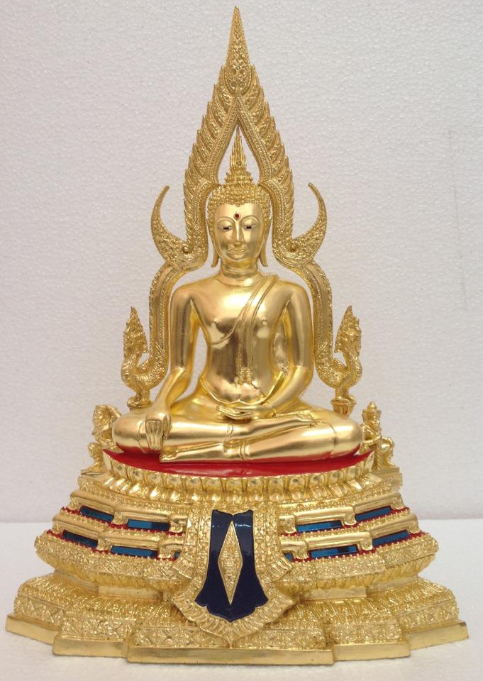 พระพุทธชินราช ปิดทองแท้ หน้าตัก 7นิ้ว ฐานสูง