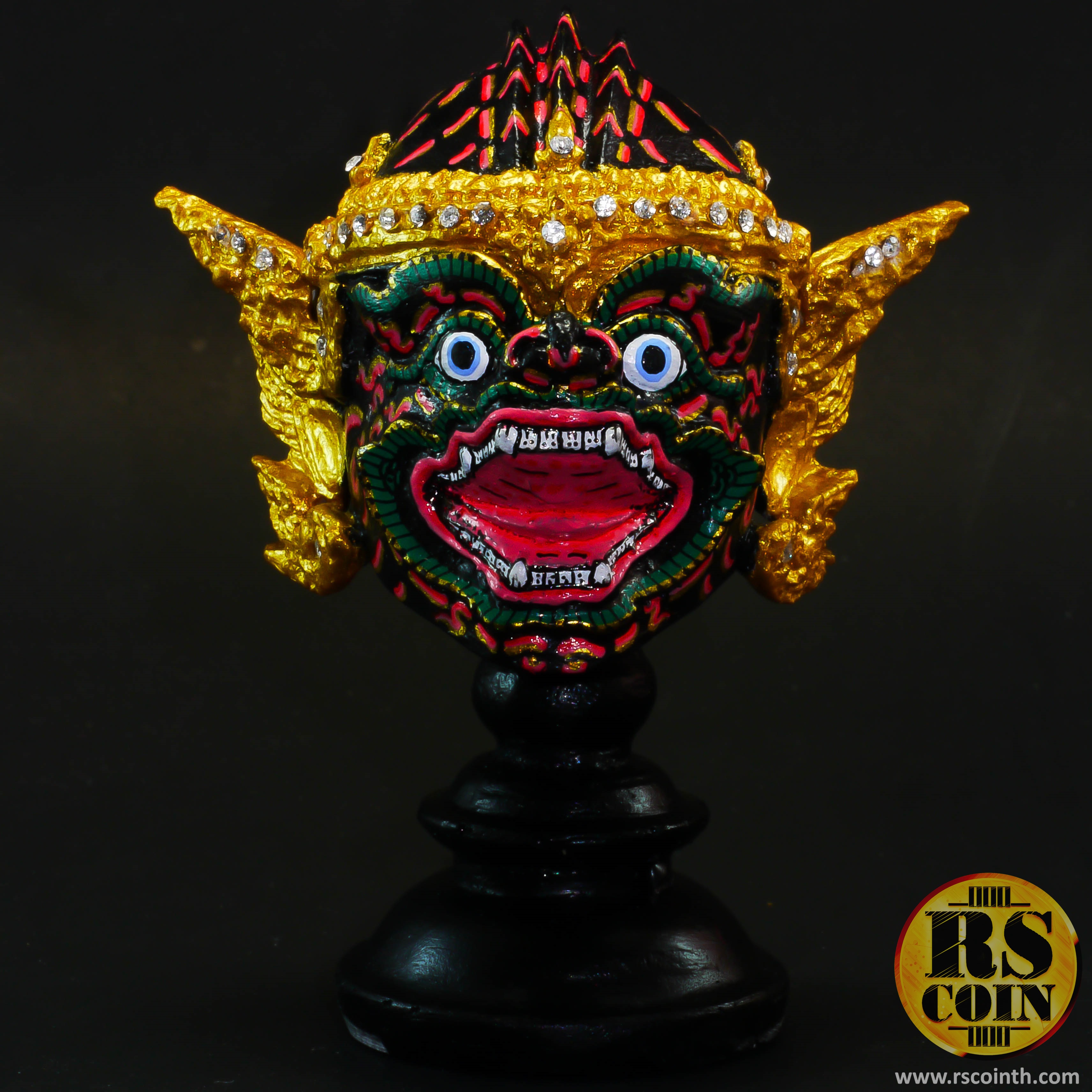 หัวโขนเรซิ่น - นิลพัท (Ramakien Black Ape Nila Khon Mask Size.S - Pre Order)