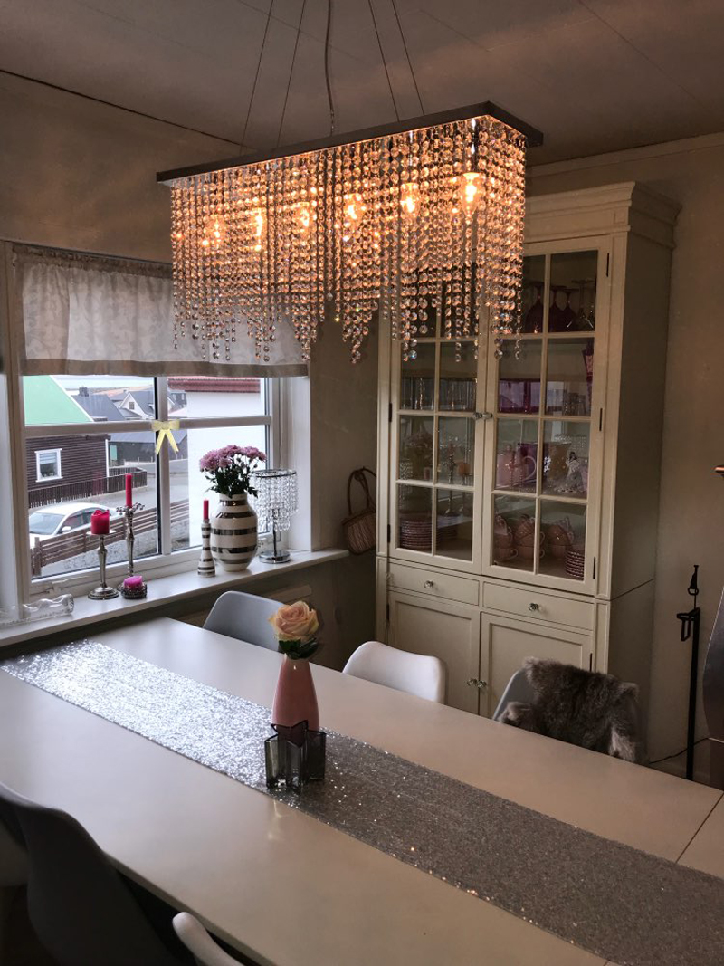 ไฟแขวน ไฟระย้า คริสตัล Linear Crystal Chandelier ไฟเพดาน ไฟช่อ ไฟกิ่ง AC1971