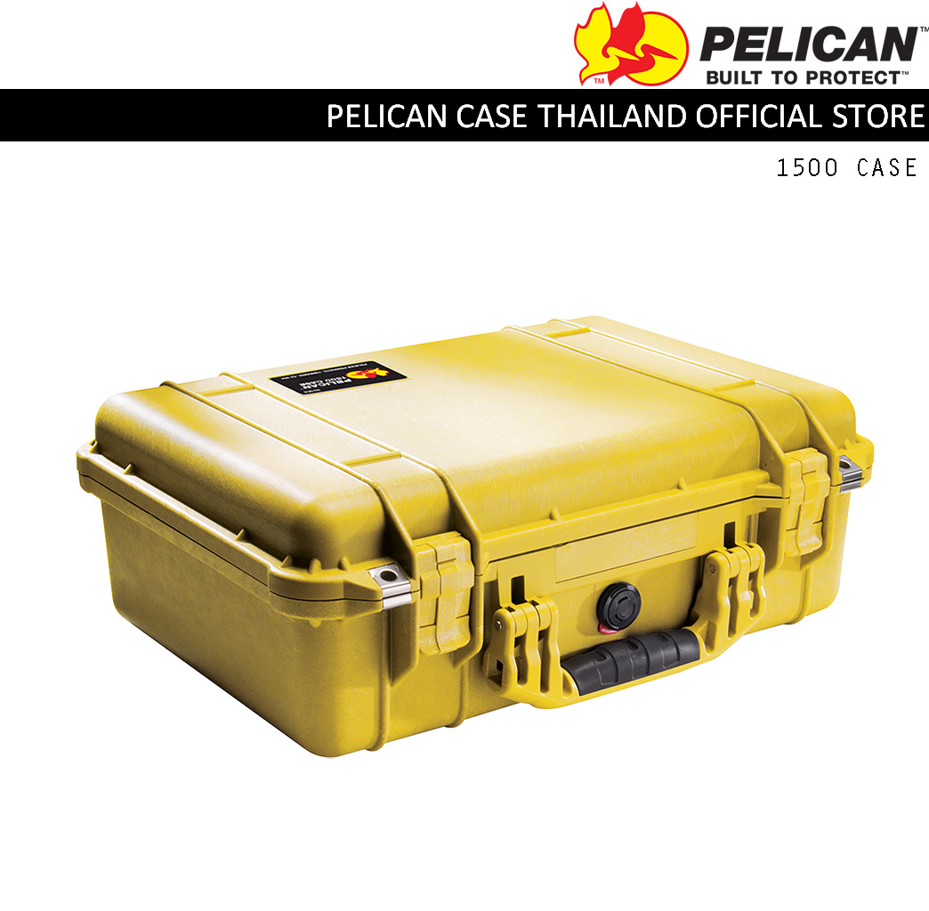 PELICAN 1500 CASE WITH FOAM - YELLOW