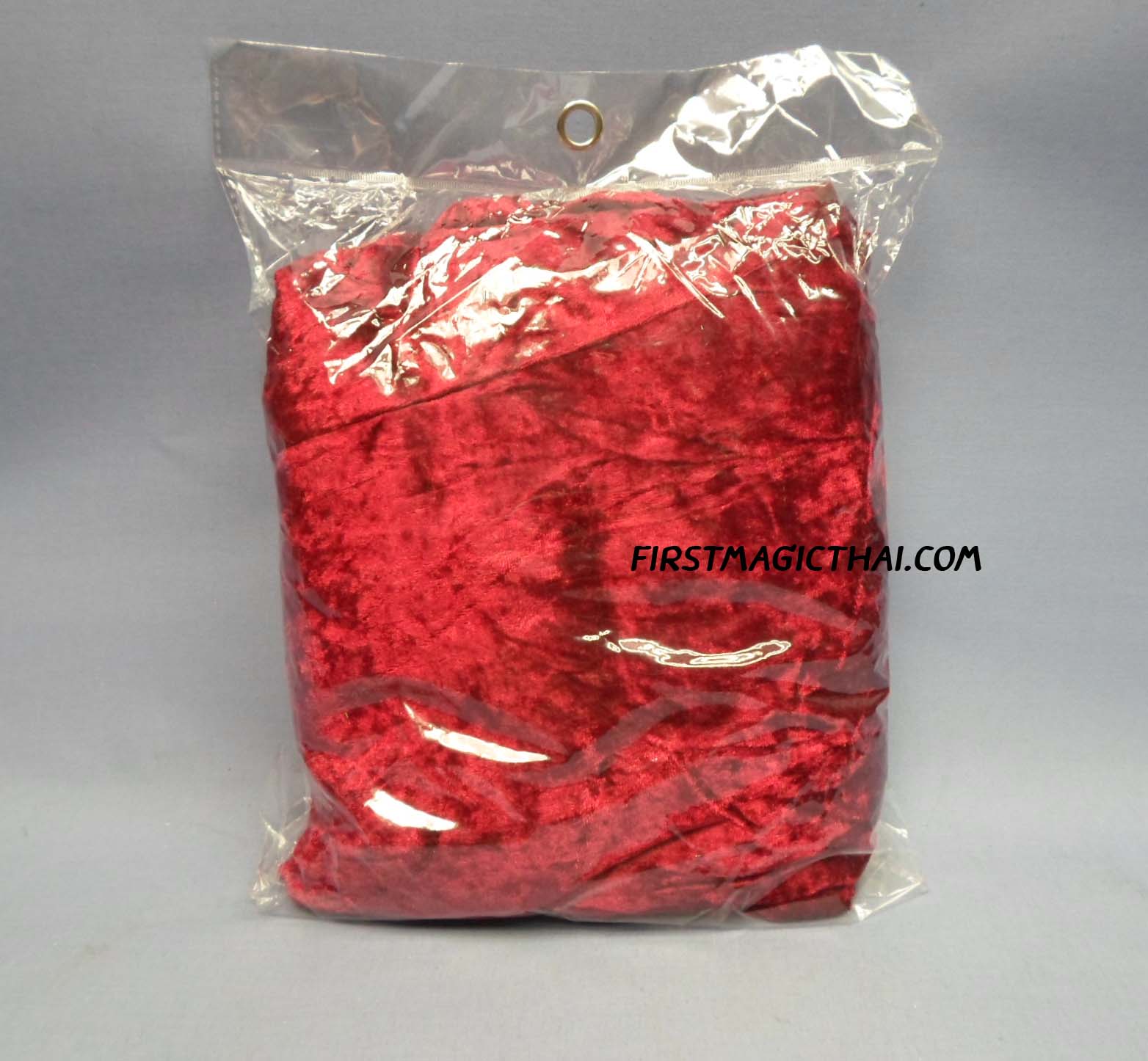 ผ้าคลุมกำมะหยี่ ยาว สีแดง มีหมวก