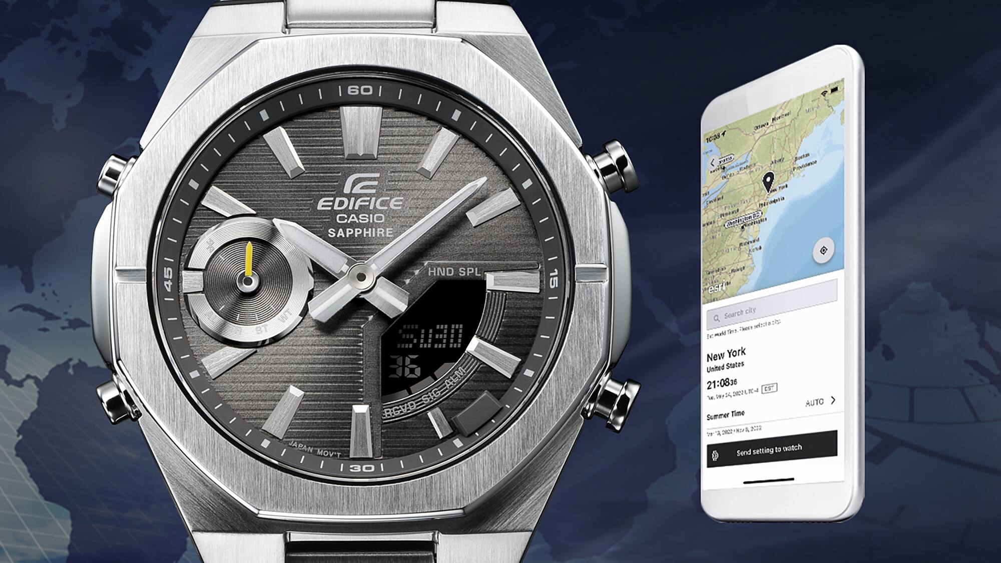 นาฬิกาผู้ชาย Casio Edifice รุ่น ECB-S10D-8A คาสิโอ