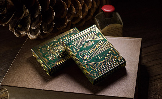 Green Monarchs Playing Cards