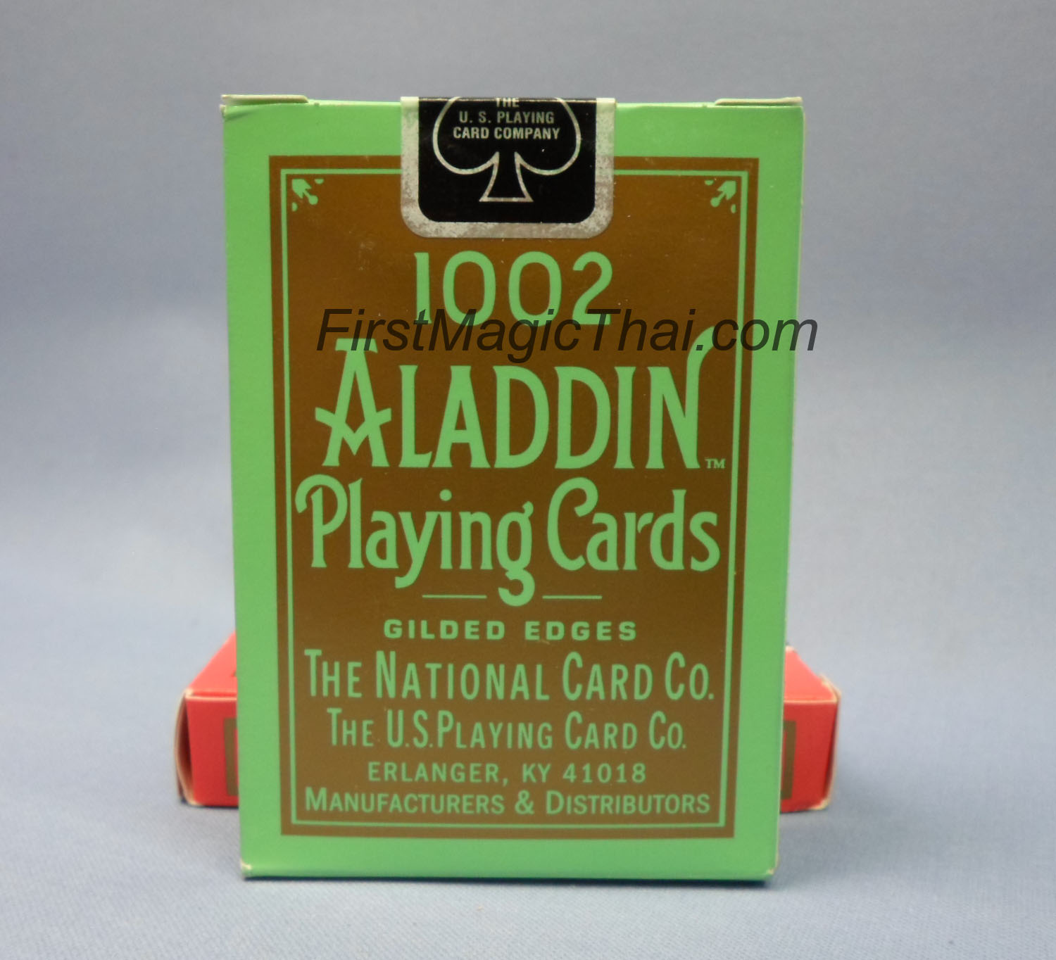 Aladdin 1002 Gilded Edges Playing Card (Green)