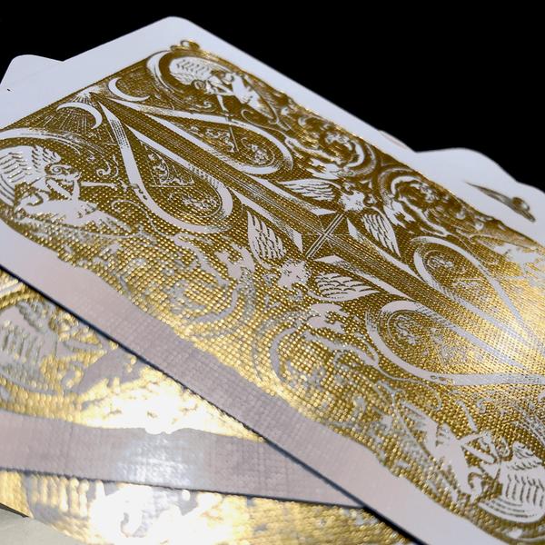 Gold Split Spades Plating Cards