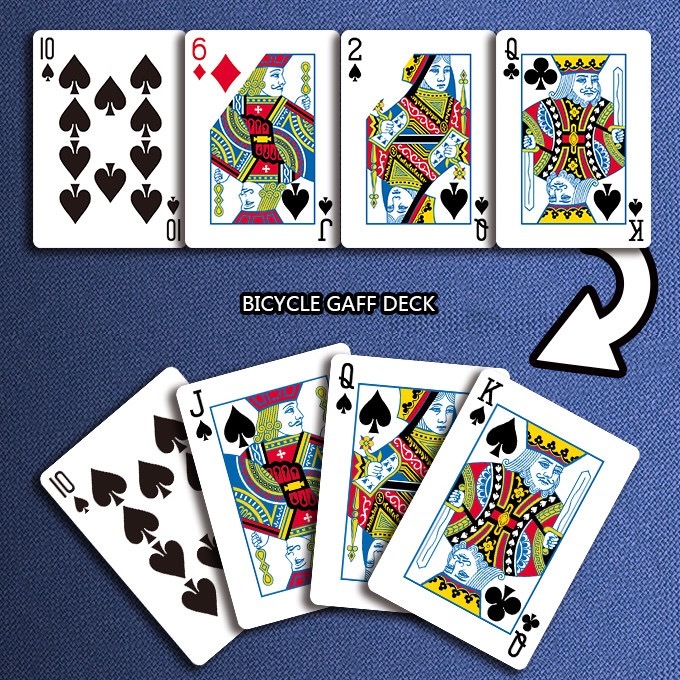 Bicycle Gaff Rider Back Playing Cards (Red)