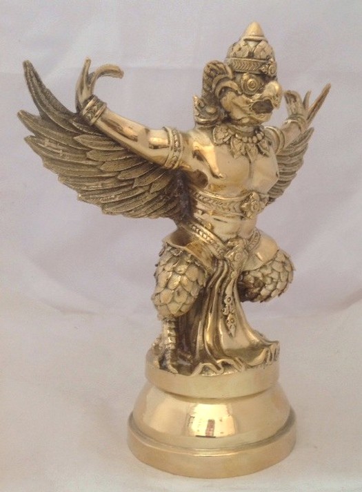 ครุฑ พญาครุฑ ใหญ่ ทองเหลือง ขัดเงา 5นิ้ว