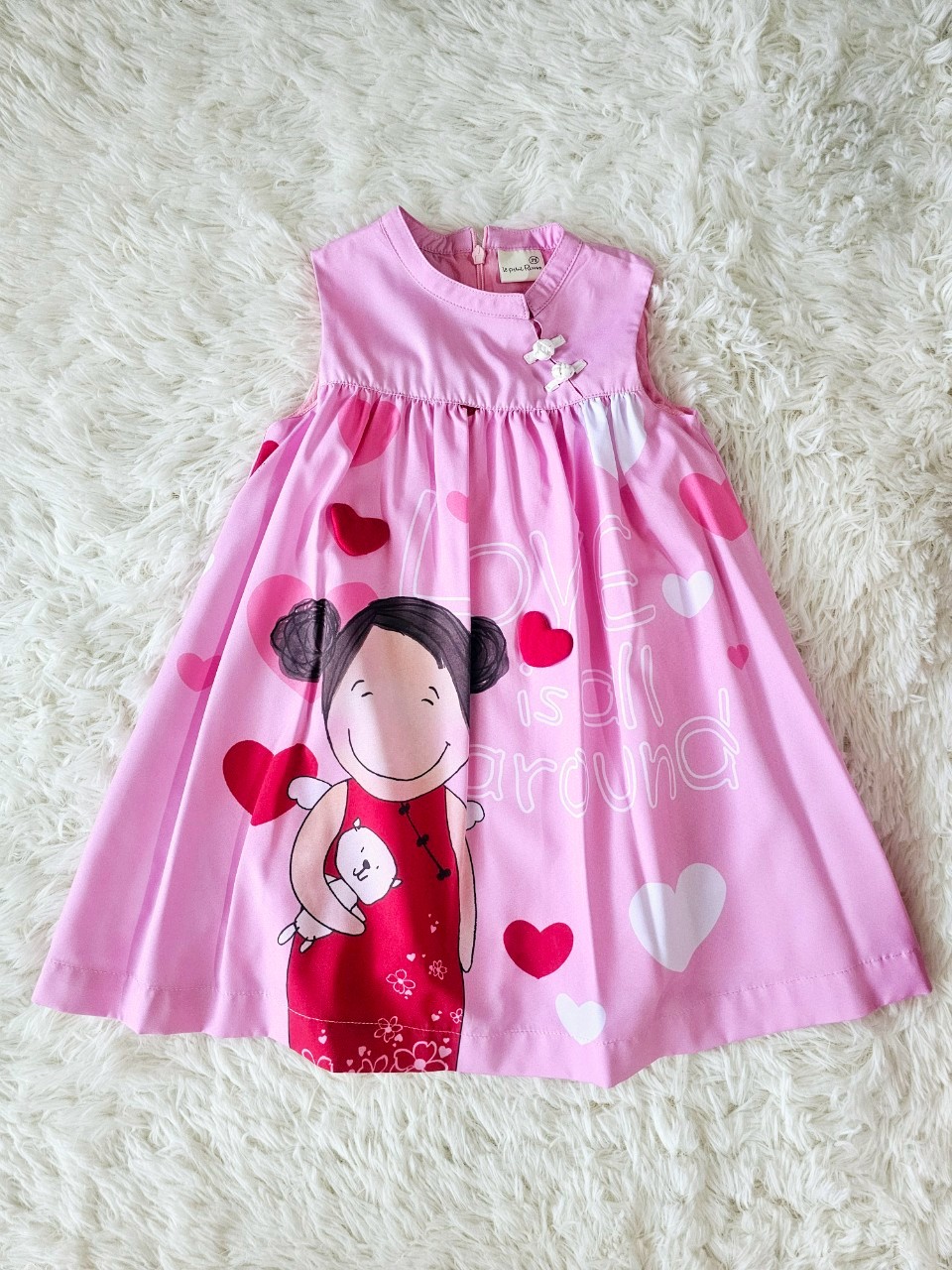 เดรส Le Petit Pumm ไซส์ 3y สีชมพู by ChaLom มือสอง เหมือนใหม่ ไม่มีตำหนิ