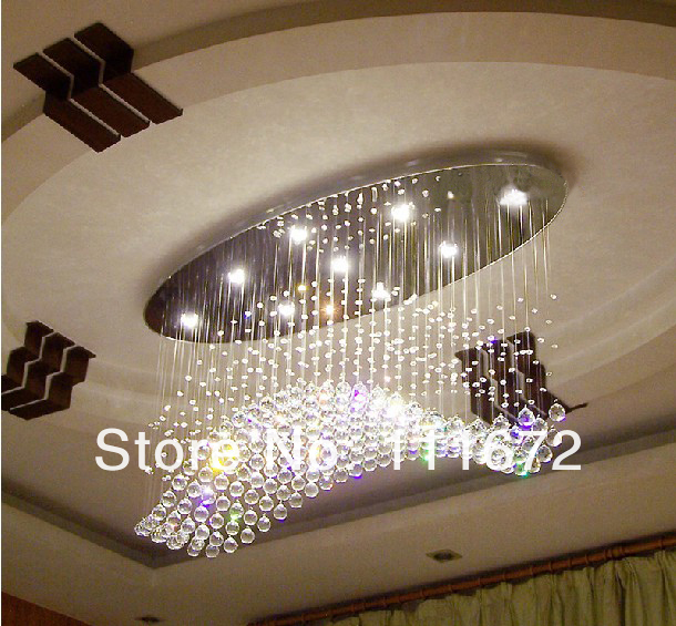 chandelier โคมระย้า ไฟเพดาน ไฟระย้า ไฟช่อ ไฟกิ่ง ไฟคริสตัล วงรี oval design