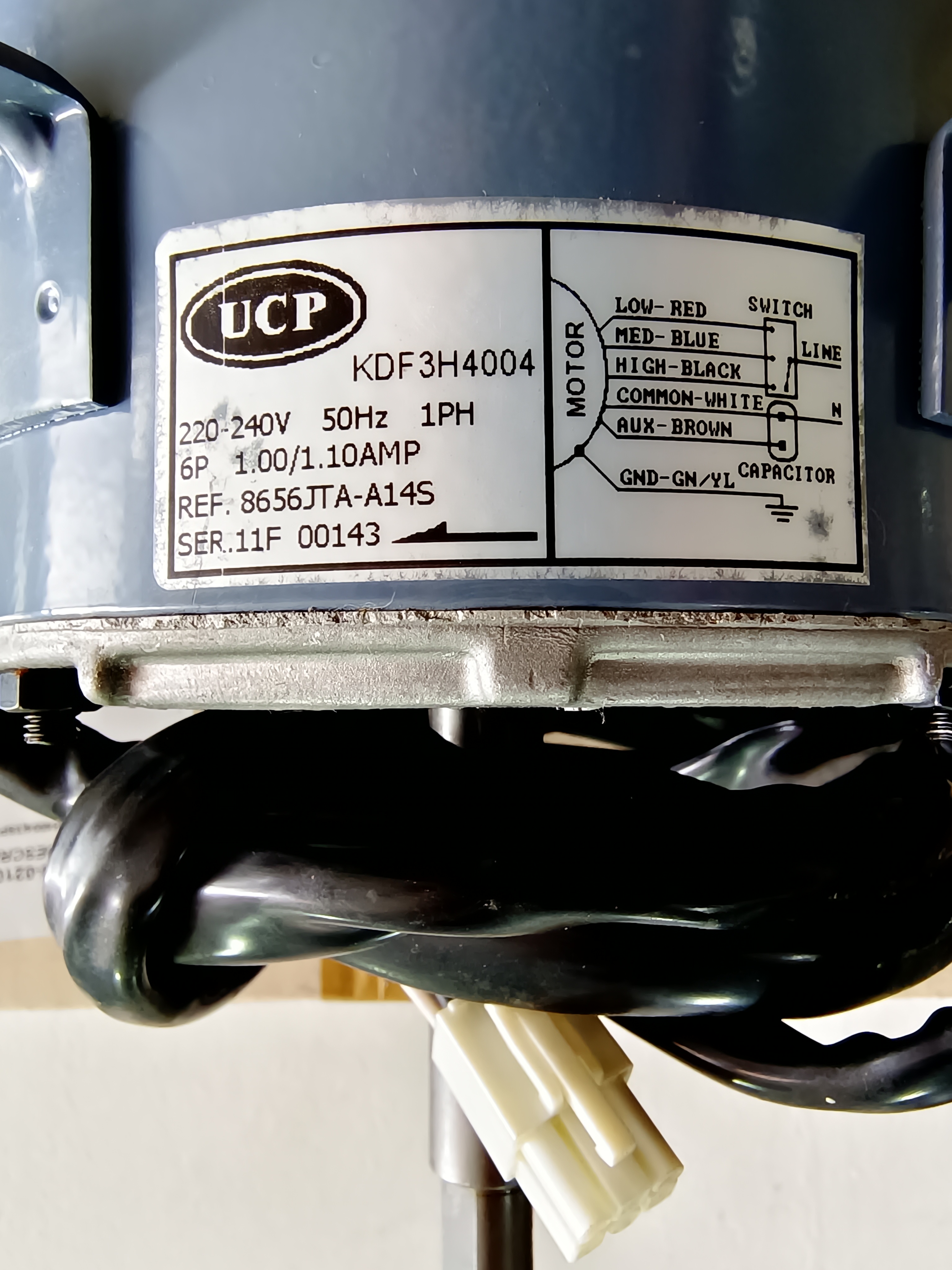 มอเตอร์คอยล์ร้อน 8656JTA-A14S 3 Speed