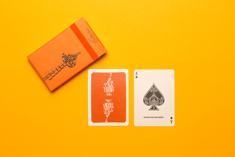 Ace Fulton's Orange Playing Cards