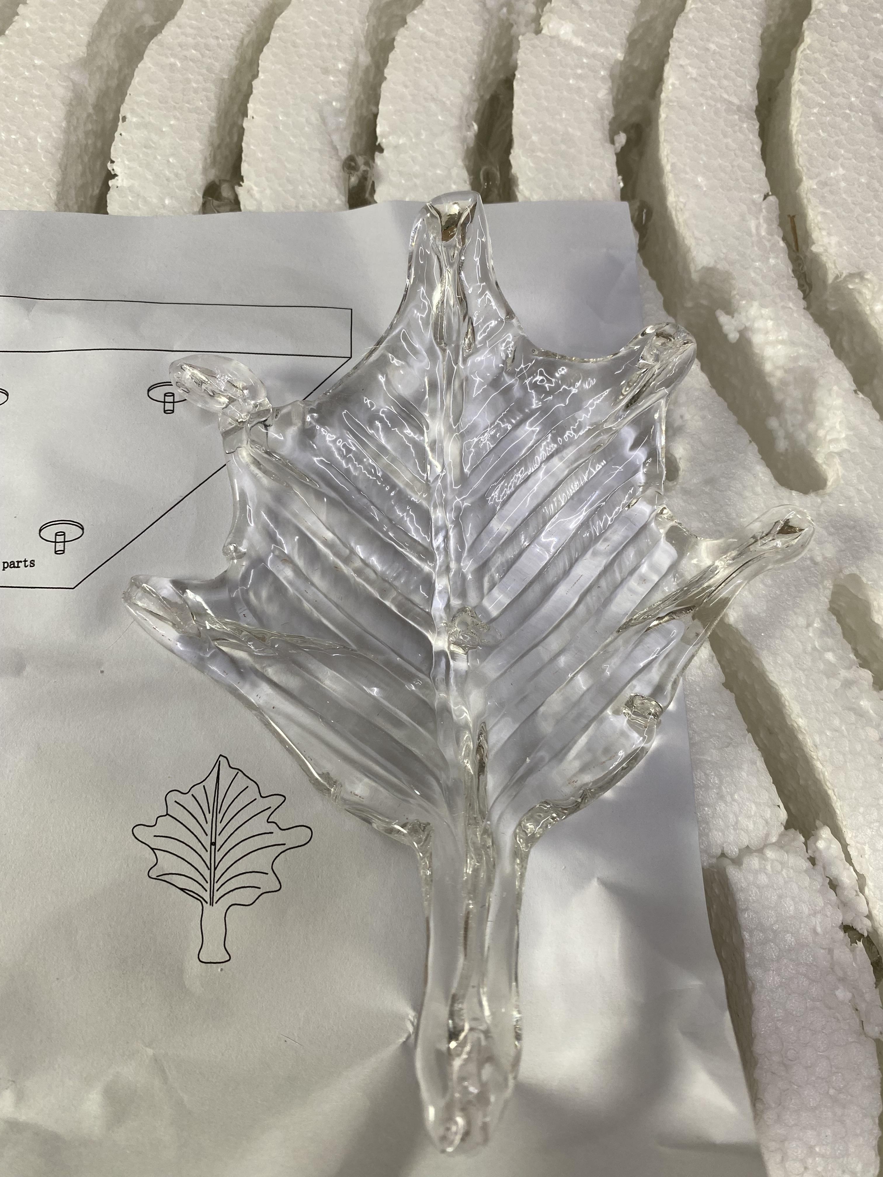 Maple Leaves crystal glass สำหรับ ไฟระย้า โคมไฟ โคมแขวน ไฟเพดาน โคมระย้า ไฟแขวน ไฟกิ่ง ไฟช่อ โคมไฟแขวน