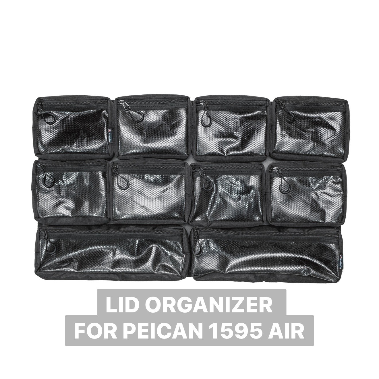 Mesh Lid Organizer for Pelican 1595 Air (Removable pouches)