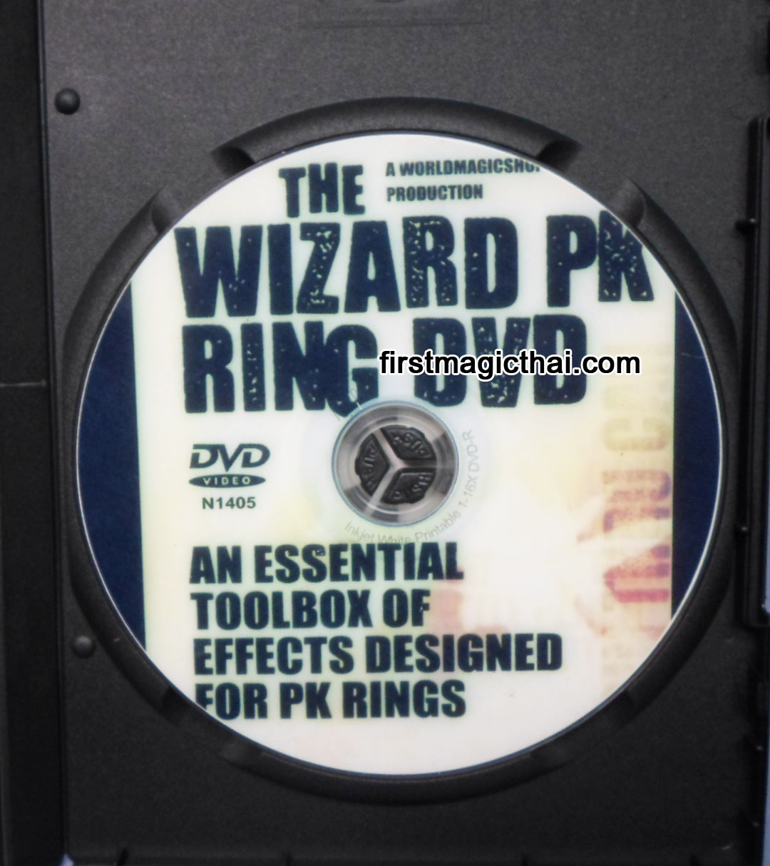 แหวนแม่เหล็ก คาดดำ 2cm พร้อมแผ่นสอน