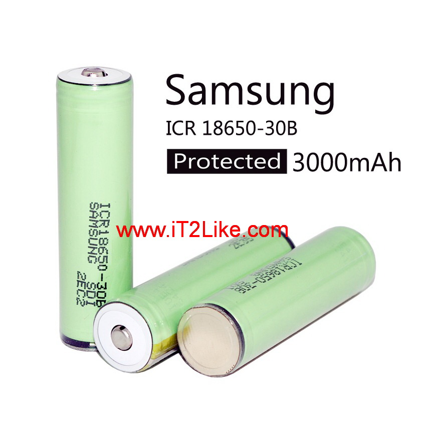 แบต ถ่าน Li-ion 18650 Samsung ICR18650-30B 3000mAh มีวงจรป้องกัน ของแท้ Made in Korea