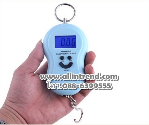 เครื่องชั่งน้ำหนักดิจิตอลแบบพกพา สีฟ้า