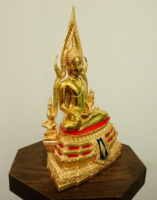 พระพุทธชินราช เนื้อทองเหลือง ขัดมัน 5นิ้ว