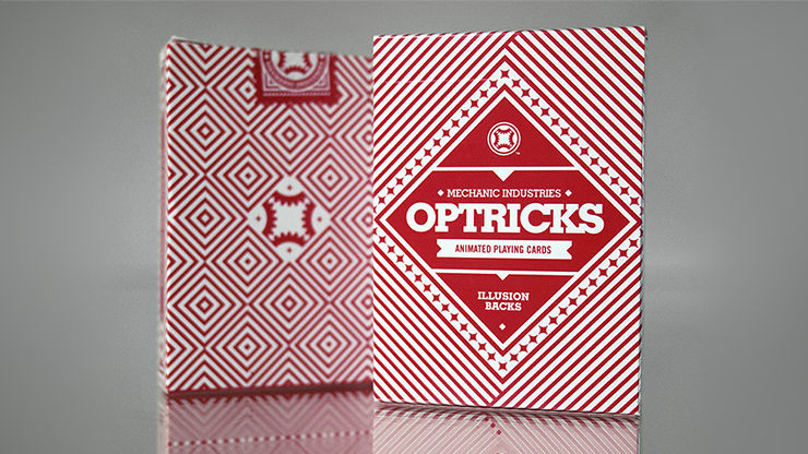 Red Mechanic Optricks Playing Cards