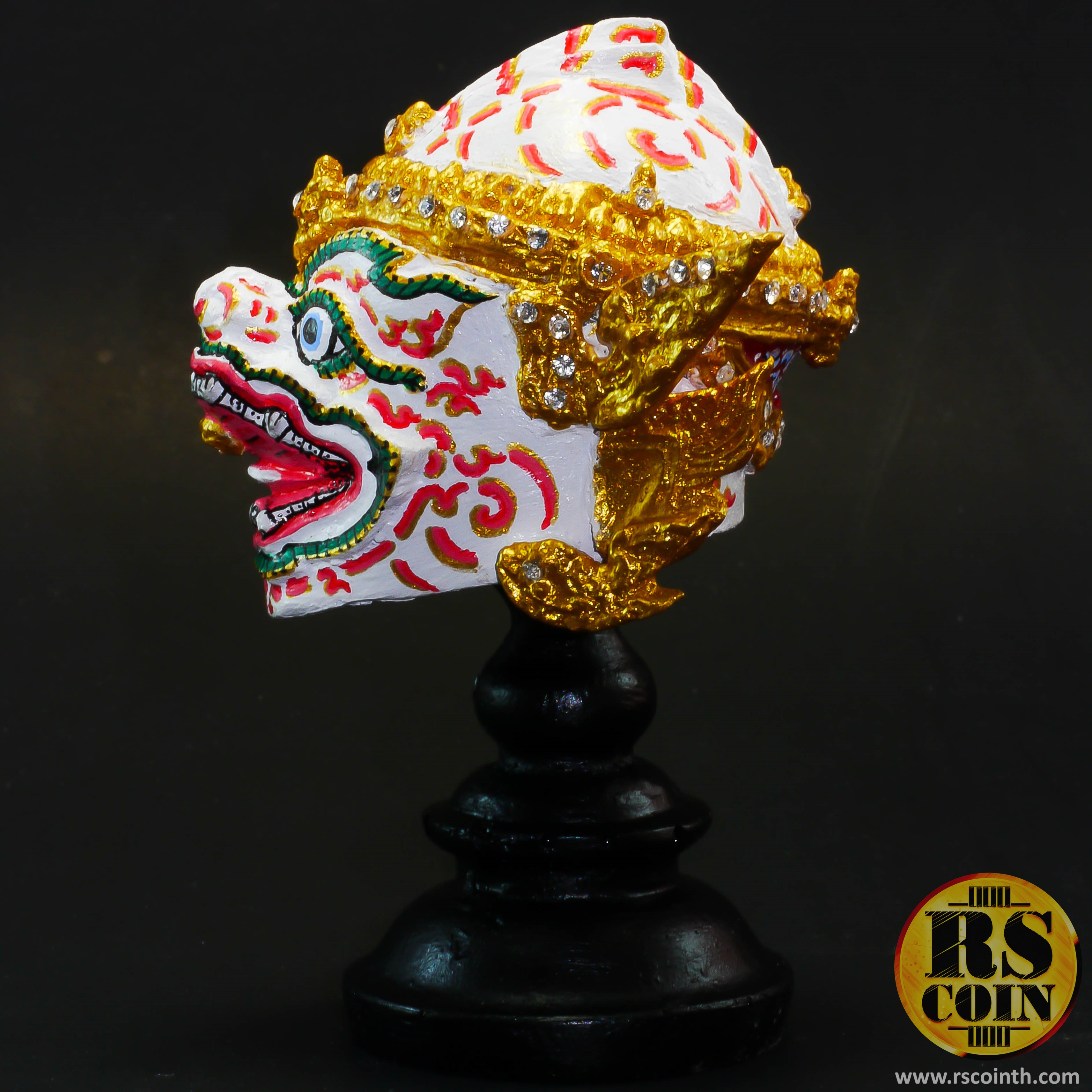 หัวโขนเรซิ่น - หนุมาน (Ramakien White Ape Hanuman Khon Mask Size.S)