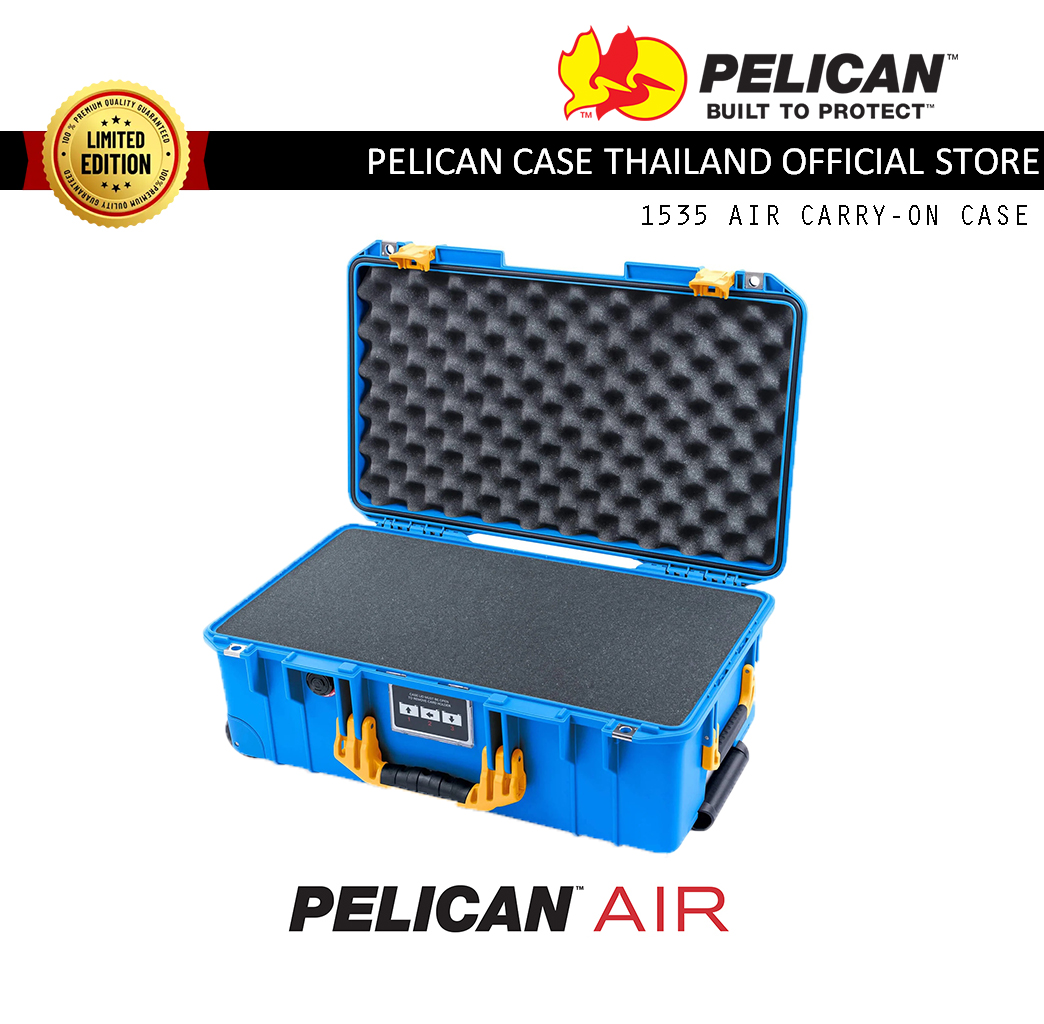 Pelican 1535 Air Carry-on Case With Foam - Blue/Yellow - [Limited Edition]