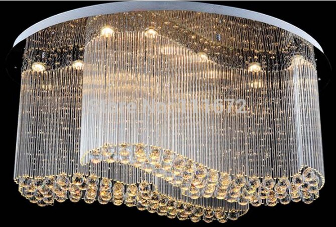 ไฟแขวน ไฟระย้า คริสตัล วงรี oval Crystal Chandelier โคมแขวน ไฟเพดาน ไฟช่อ ไฟกิ่ง AC1974