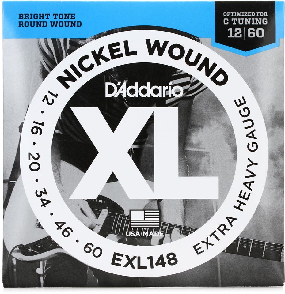 สายกีตาร์ไฟฟ้า D’Addario EXL148 Nickel Wound Extra Heavy 012-060