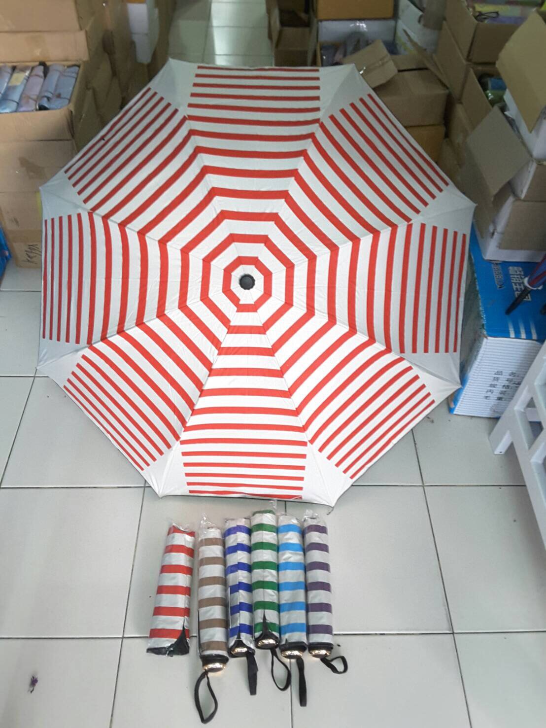 ร่มพับแฟชั่น3ตอนยูวีดำ21นิ้รหัส610