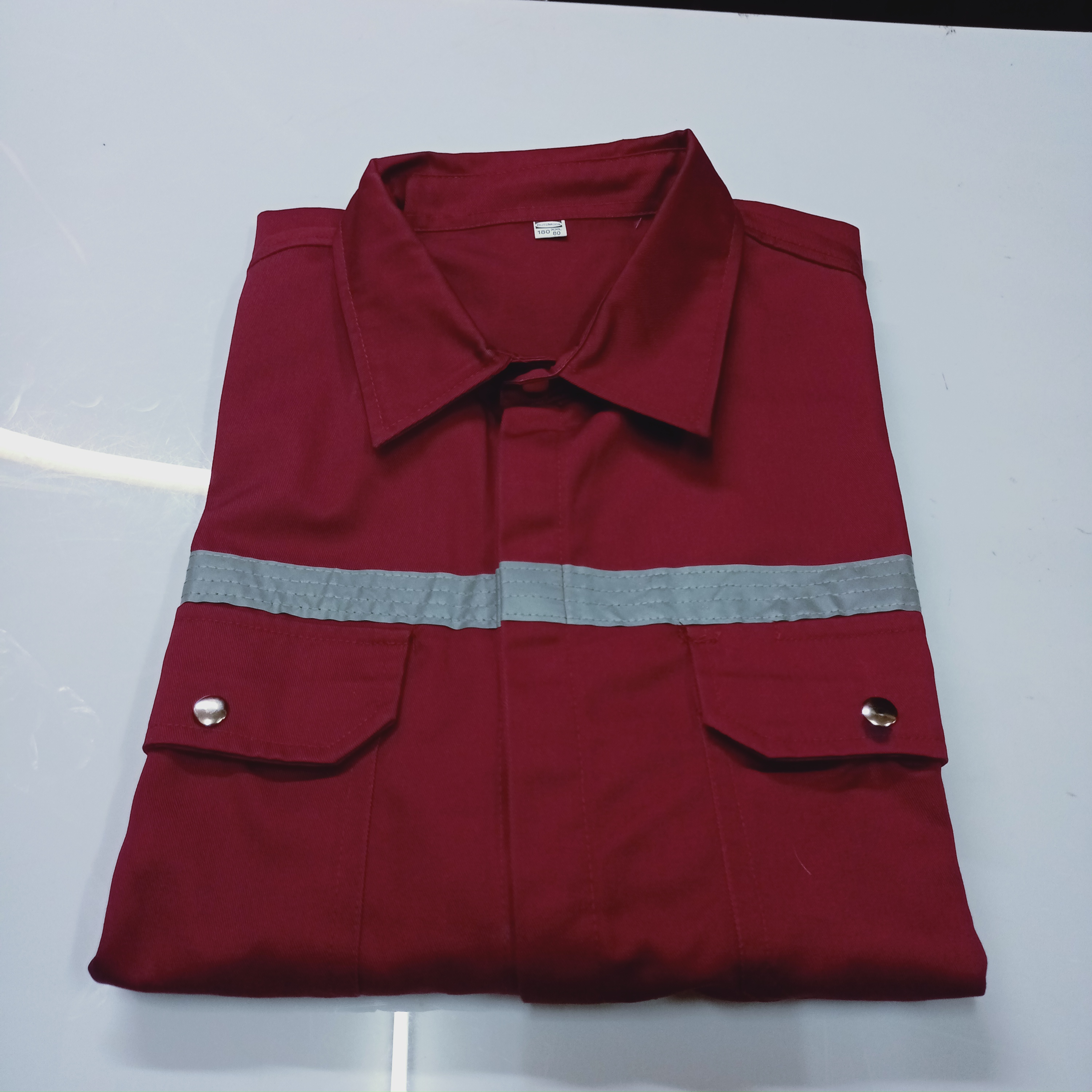 เสื้อช็อป ผ้าเวสปอยท์ สีเลือดหมู ไซส์ 3S - 2XL สำเนา สำเนา