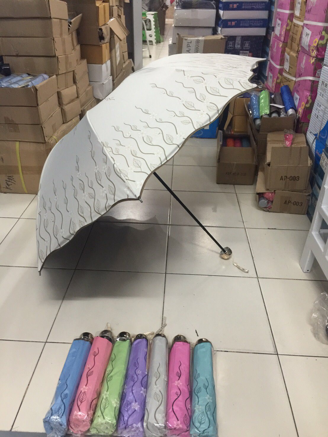 ร่มโค้งแฟชั่นยูวีดำ รหัส 9201