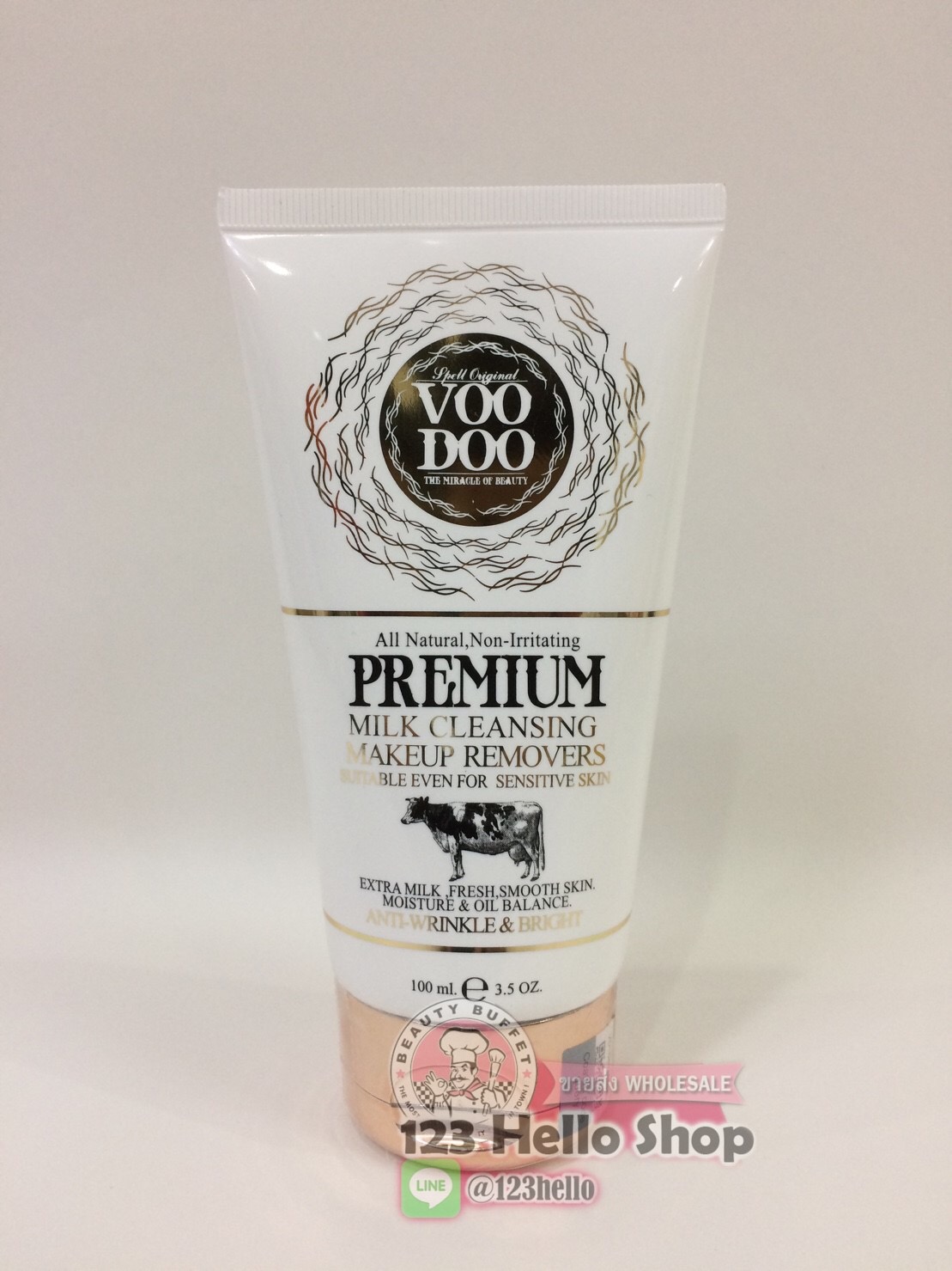 VOO DOO PREMIUM MILK CLEANSING MAKEUP REMOVERS วูดู พรีเมี่ยม มิลค์ คลีนซิ่ง เมคอัพ รีมูฟเวอร์ 100 มิลลิลิตร