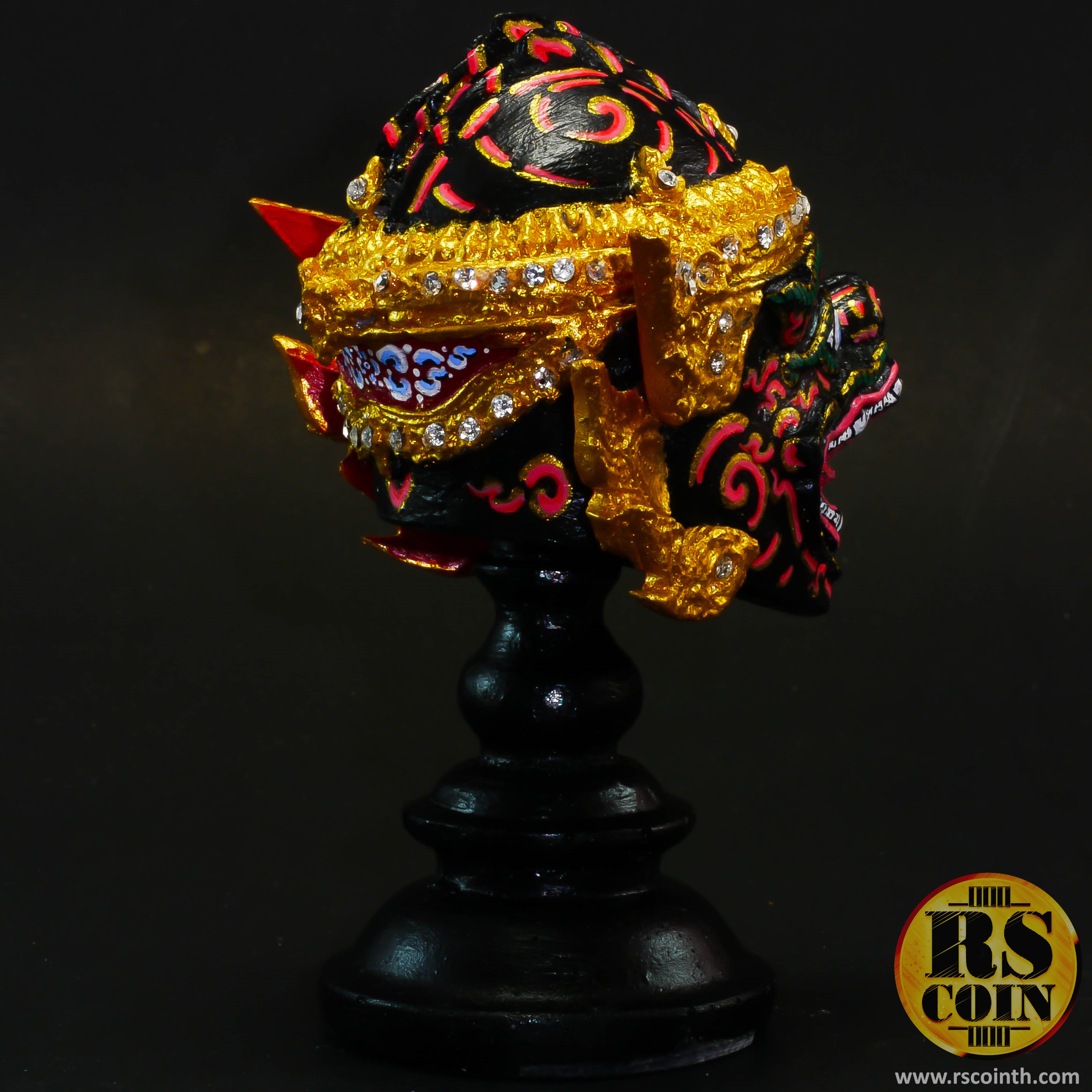 หัวโขนเรซิ่น - นิลพัท (Ramakien Black Ape Nila Khon Mask Size.S - Pre Order)