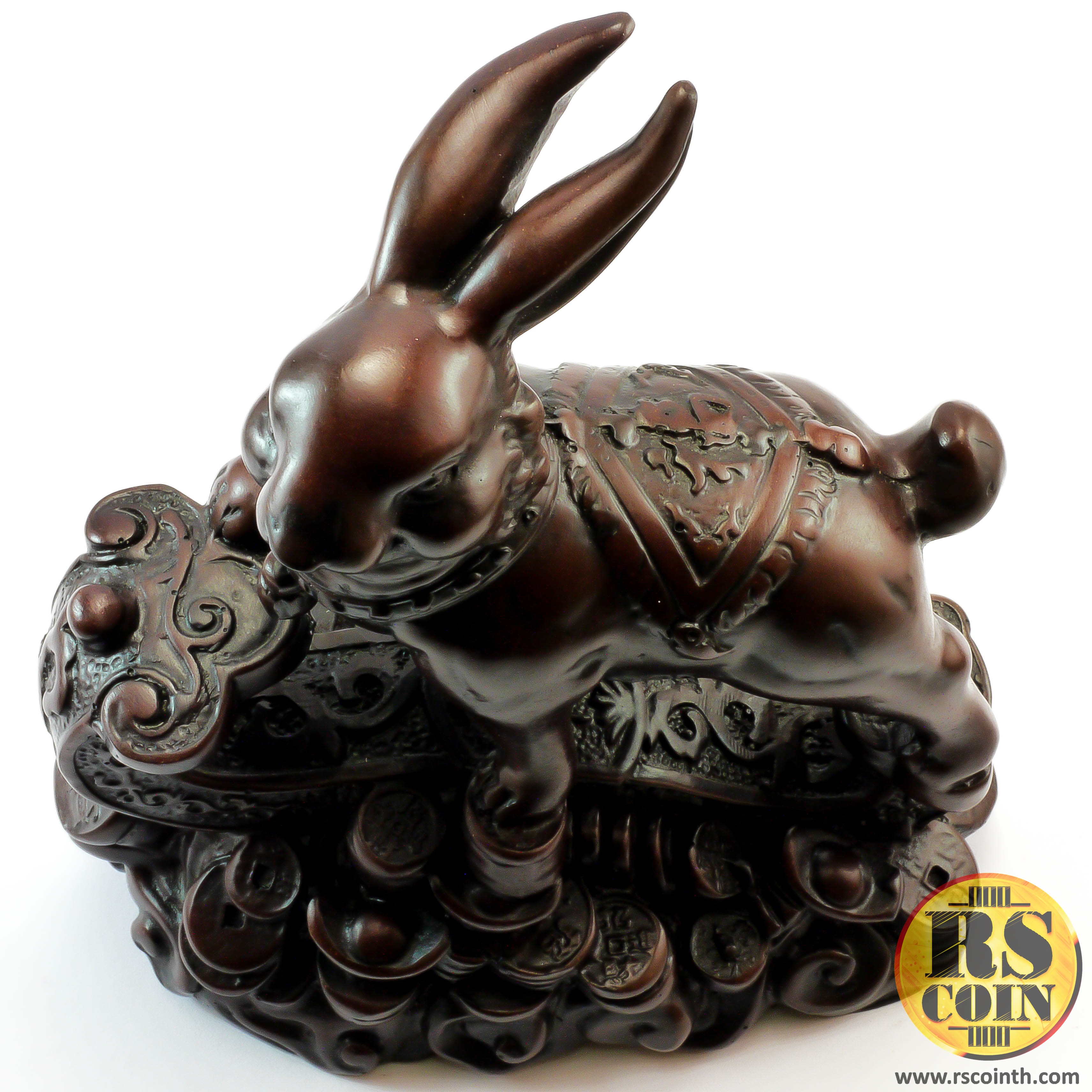 รูปปั้นหิน - กระต่ายนำโชค (Thai Sculpture Stone Animal Rabbit Chinese Design)