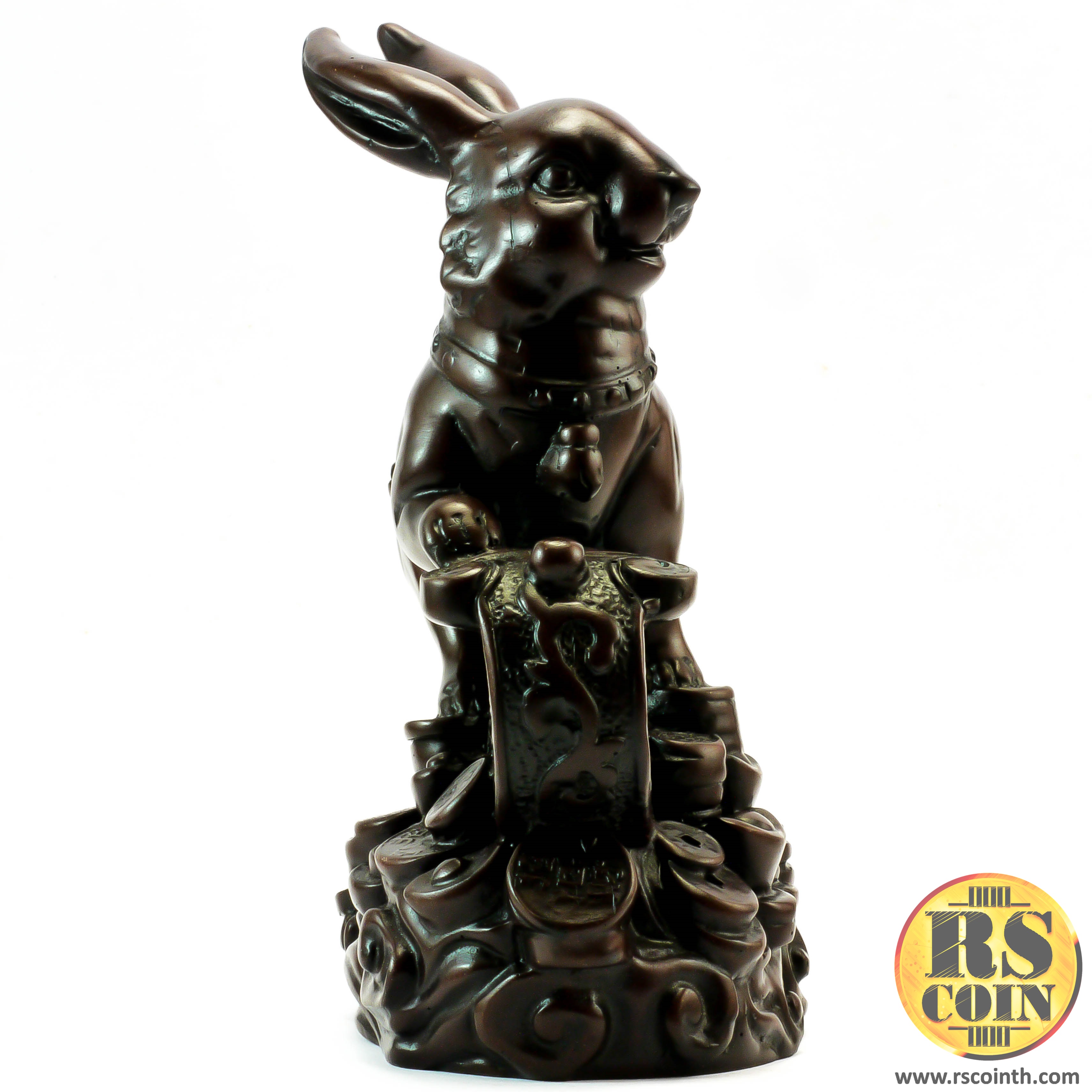 รูปปั้นหิน - กระต่ายนำโชค (Thai Sculpture Stone Animal Rabbit Chinese Design)