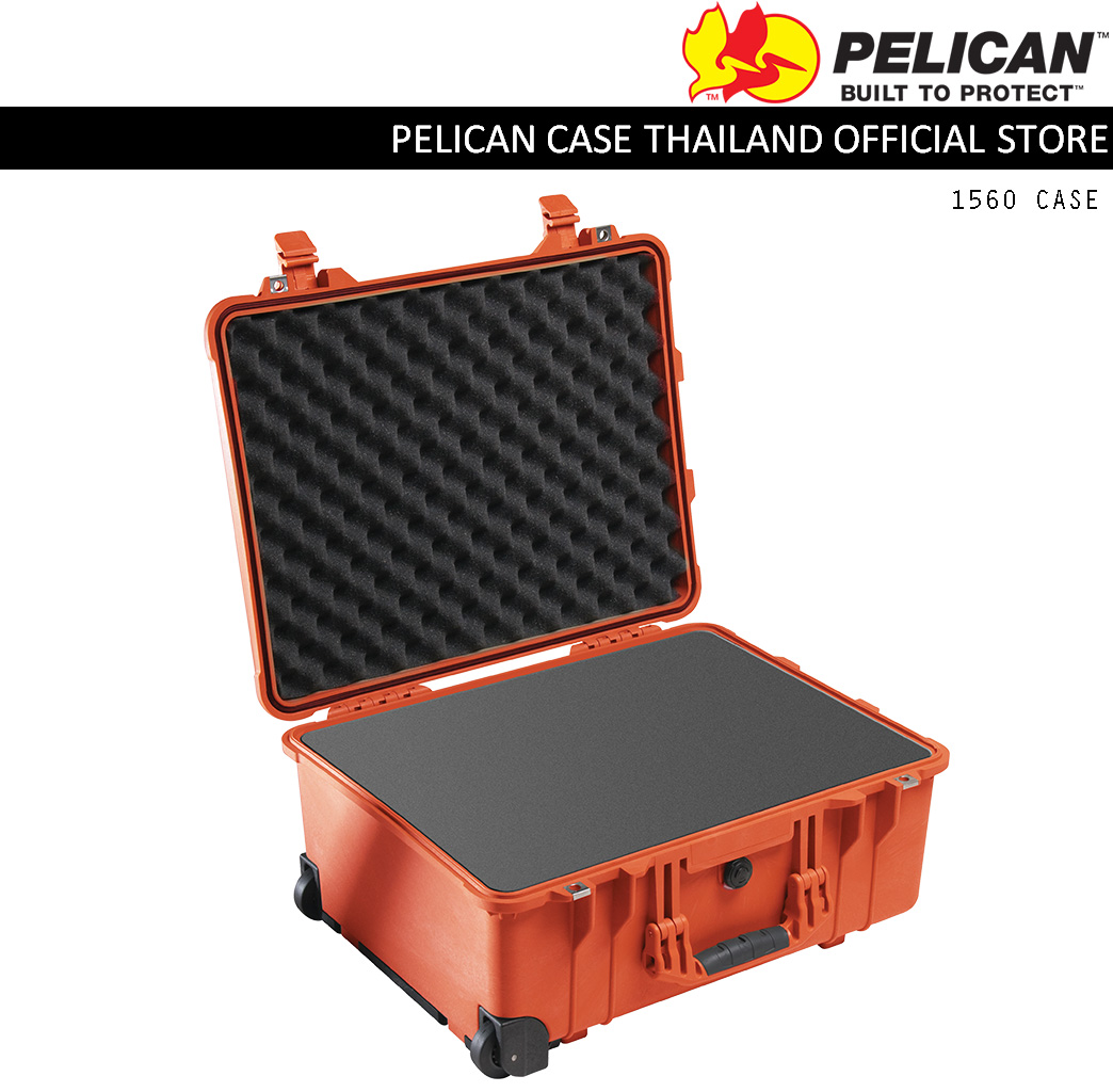 PELICAN 1560 CASE WITH FOAM - ORANGE