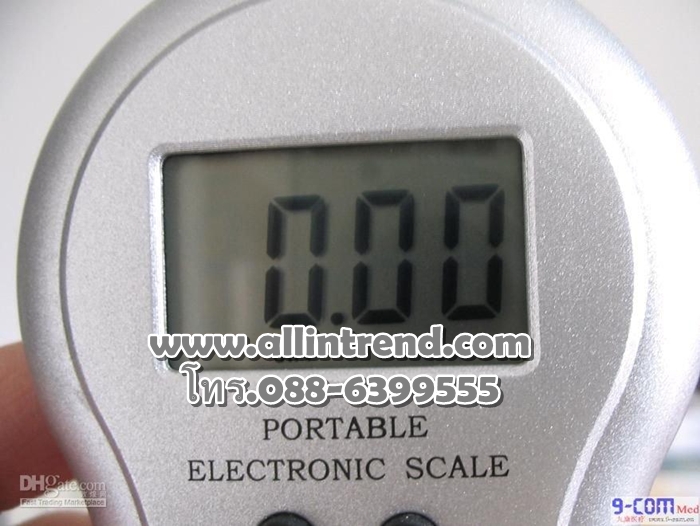 เครื่องชั่งน้ำหนักดิจิตอลแบบพกพา สีเงิน