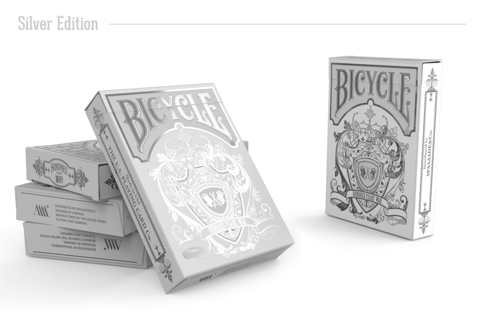 Bicycle Hundred Years' War Playing Cards (Silver)