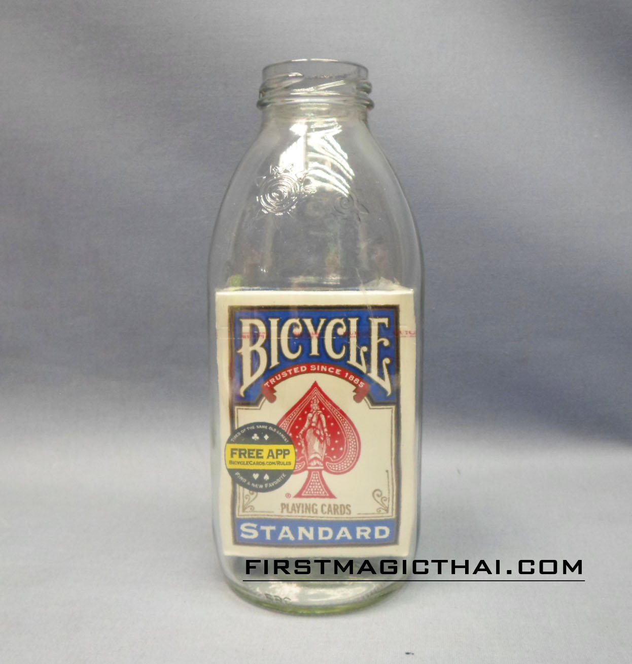 Card in bottle (Blue Bicycle) / ไพ่ในขวด