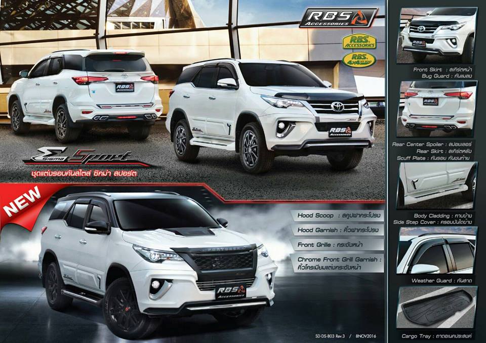 ชุดแต่ง Toyota Fortuner 2015 รุ่น Sigma Sport RBS