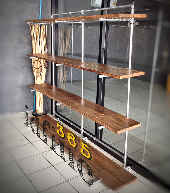 ชั้นวางของเอนกประสงค์แบบตั้งพื้นสไตล์ Loft 4 ชั้น คุณภาพดี ราคาถูกใจ ส่งฟรี